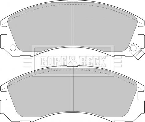 BORG & BECK Комплект тормозных колодок, дисковый тормоз BBP1449